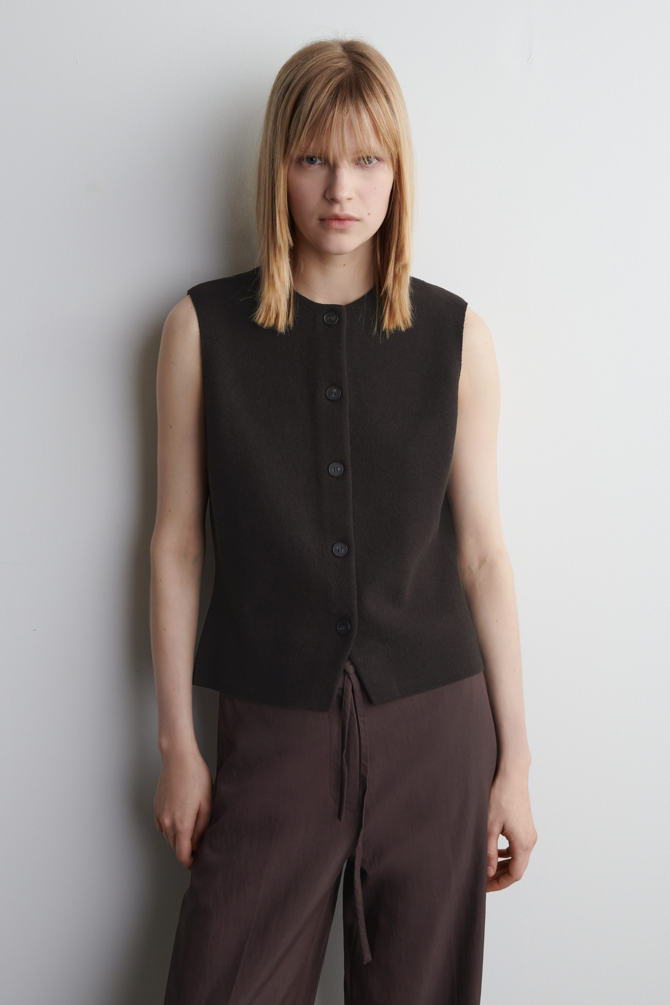 Knitted Cotton Waistcoat