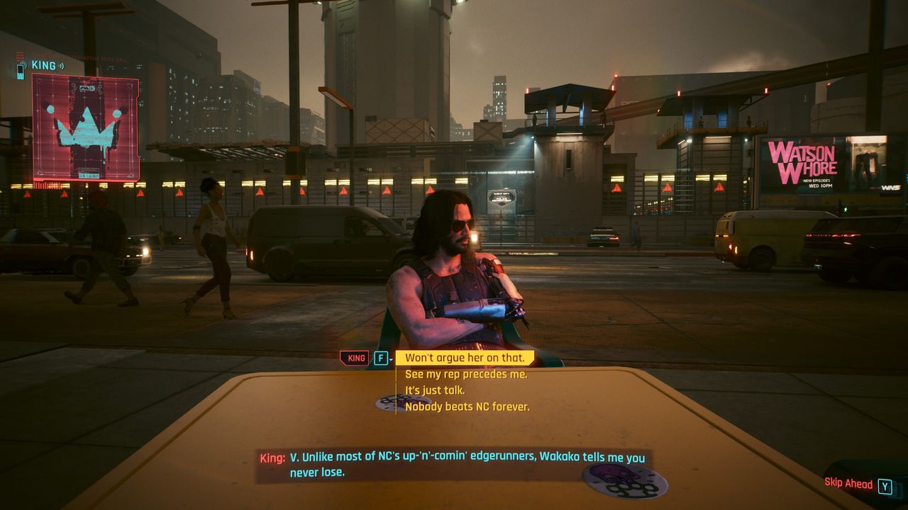 Cyberpunk 2077 King's outfit - Speaking to King