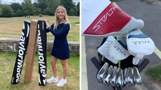 Lili Dewrance receives her new TaylorMade custom fit clubs