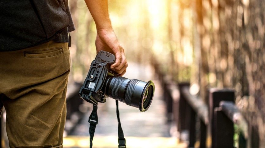 Photographer with camera