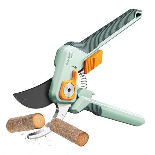 Prunepro Pruning Shears for Gardening Professional Bypass Hand Pruner Up to 1 Inch Cut Capacity Sharp Stainless Steel Blade Garden Scissors Plant Flower Garden Clipper 1 Pack