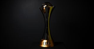 A detailed view of the FIFA Club World Cup trophy prior to the FIFA Club World Cup Qatar 2020 Final between FC Bayern Muenchen and Tigres UANL at the Education City Stadium on February 11, 2021 in Doha, Qatar.
