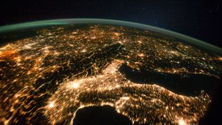 Europe seen from the International Space Station.