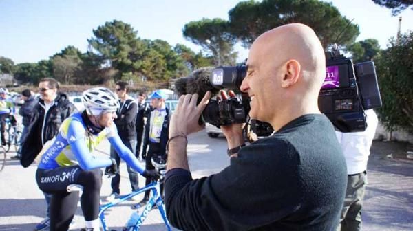 RAI Sports filming the riders