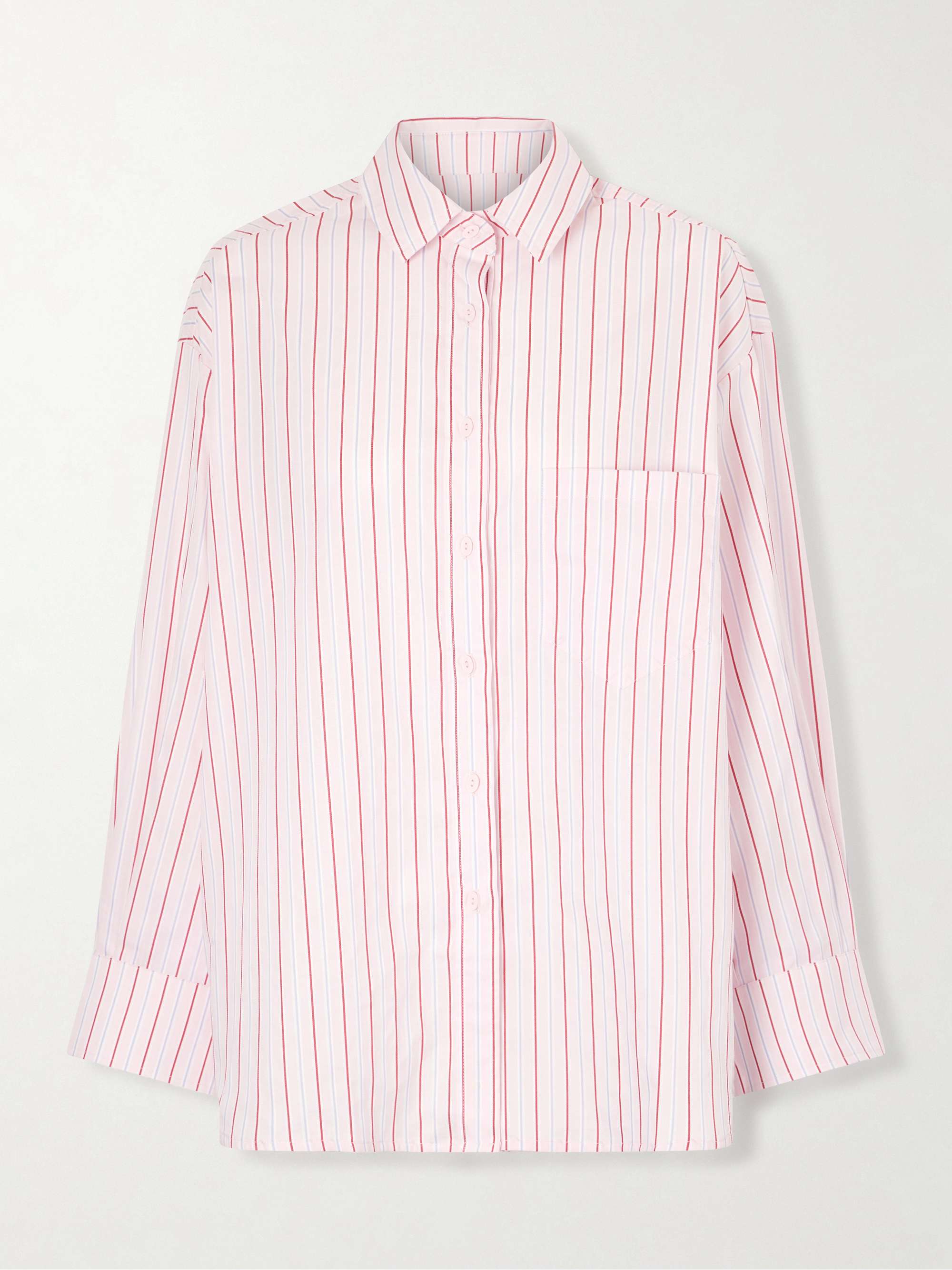 Angelo Oversized Striped Cotton-Poplin Shirt