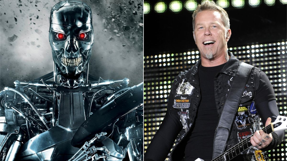 The Terminator robot and Metallica’s James Hetfield