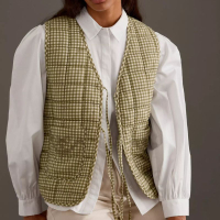 Damson Madder Gingham Arte Gilet: was £85now £59 | Anthropologie (save £26)