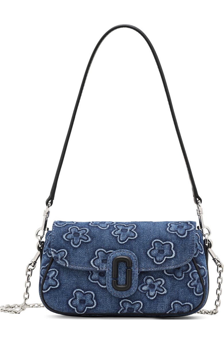The Puffy Daisy Denim Clover Shoulder Bag