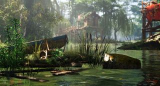 Vishal Ranga Nvidia RTX; a swamp scene rendered in Unreal Engine