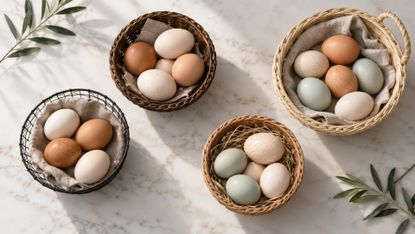 Eggs in four baskets