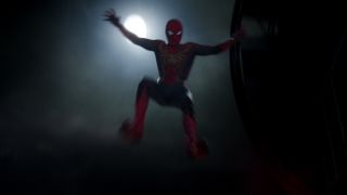 Spider-Man leaps in Spider-Man: No Way Home