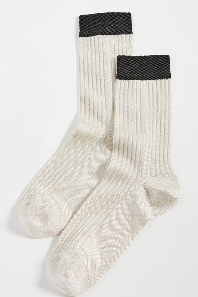 Stems, Blocked Rib Socks