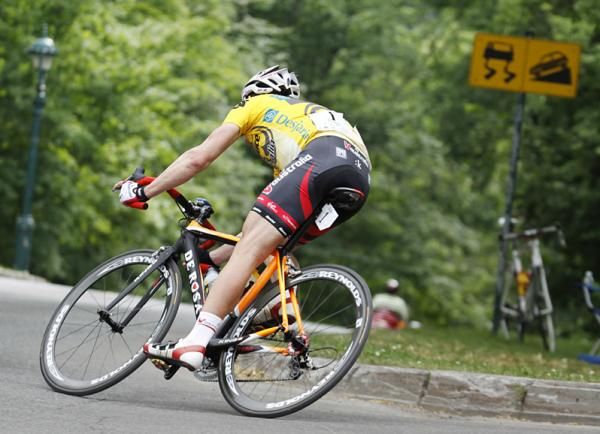 Overall leader Ben Day (Fly V Australia) finished fourth in stage five. Day leads the Tour with 57 seconds on his teammate Darren Rolfe.
