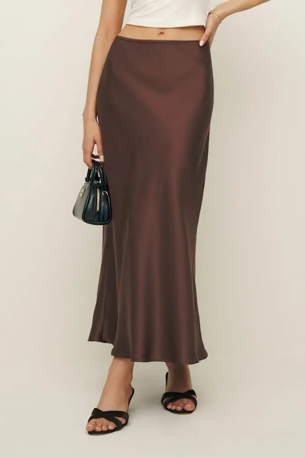 Reformation, Layla Silk Skirt