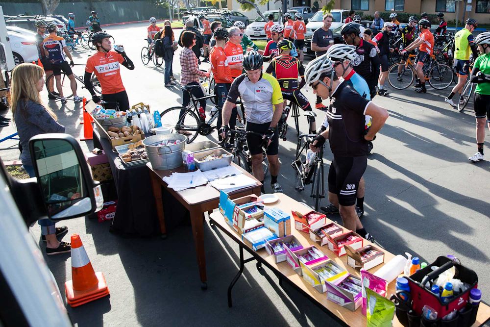 CLIF provided an amazing spread for the VIP group ride participants in Torrance.