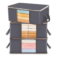 Lifewit Foldable Storage Boxes with Lids 3 Pack