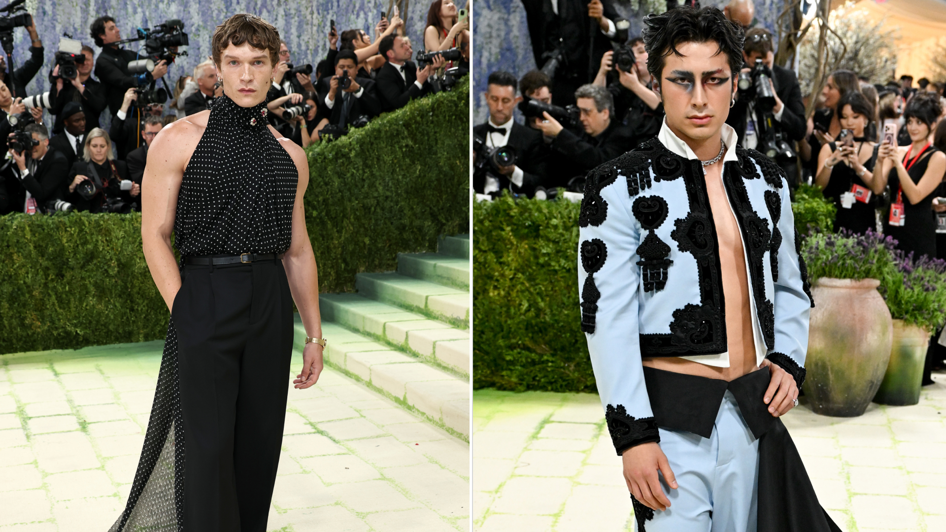 connor storrie and hudson williams on the 2026 met gala red carpet