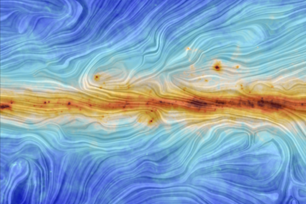 Interstellar dust in our Galaxy&#039;s magnetic field