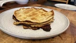 Two-ingredient banana pancakes made by Fit&Well writer Harry Bullmore