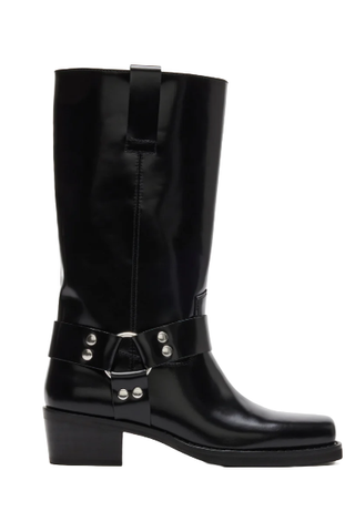 Steve Madden Rhoda Black Leather Boots (Were $160) 