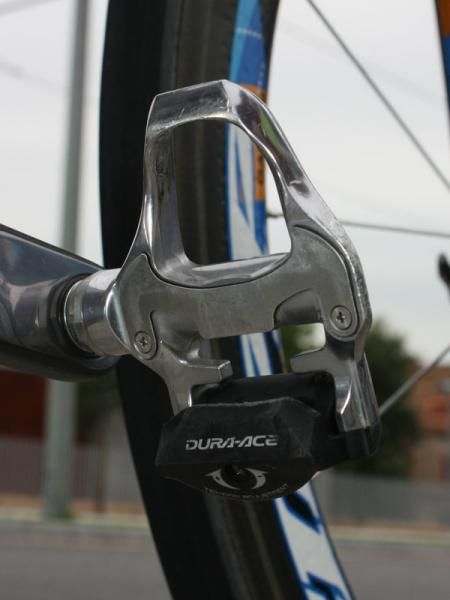 Shimano's Dura-Ace PD-7810 pedal isn't the lightest around but its wide alloy body and stainless wear surface is stable and durable, and the bearing system is ultra-smooth.