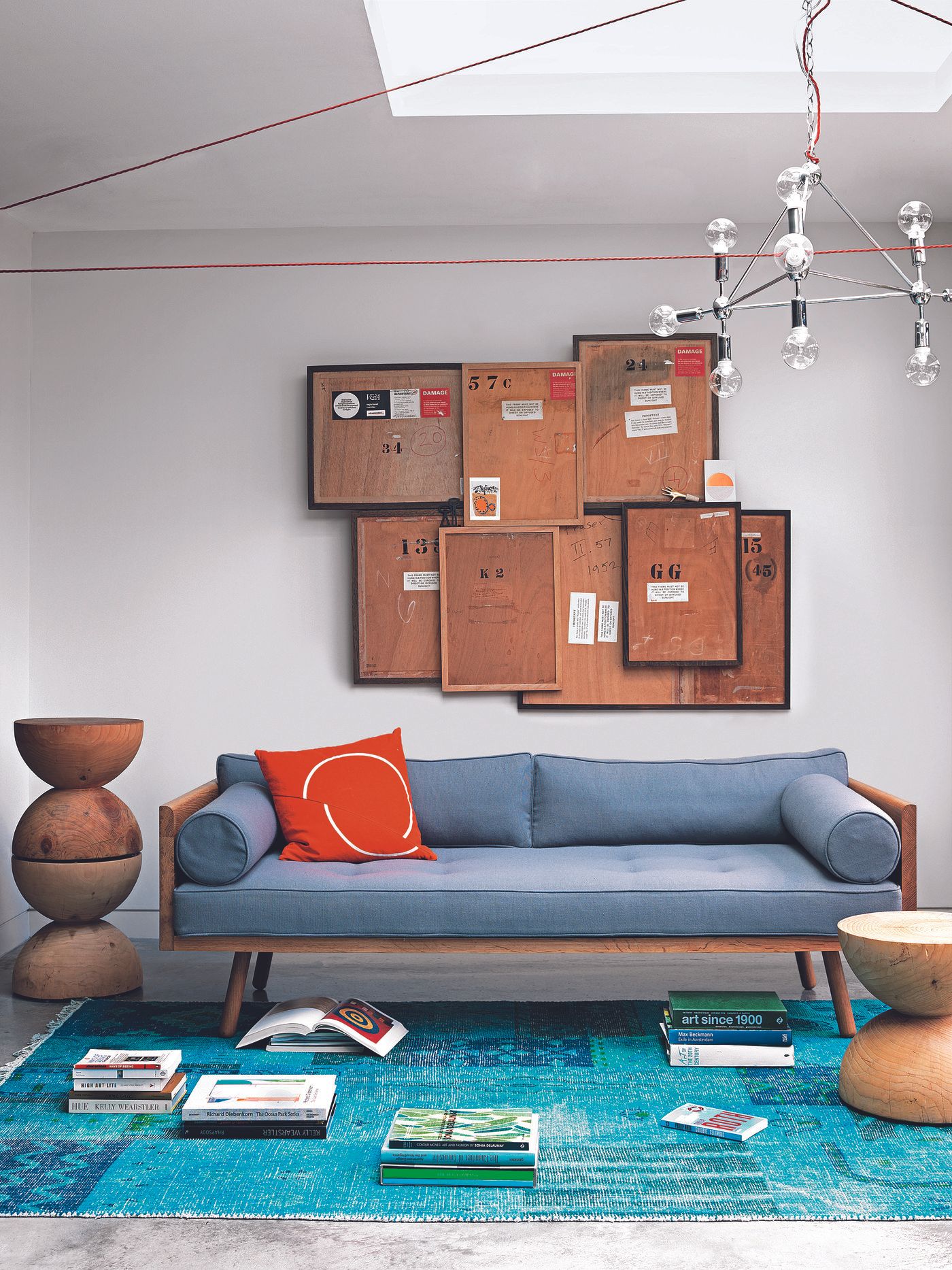 Σαλόνι με ανάκλιντρο από βαμβακερό ύφασμα