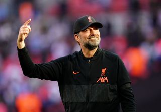File photo dated 16-04-2022 of Liverpool manager Jurgen Klopp. Jurgen Klopp and Thomas Tuchel will face each other for the 19th time as managers in Saturday�s FA Cup final at Wembley. Issue date: Thursday May 12, 2022