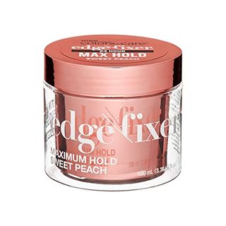 Kiss Colors & Care Maximum Hold Edge Fixer, Non-Greasy Gel Formula Infused With Biotin B7, 24 Hour Hold, ‘sweet Peach’ Scented, 3.38 Fl. Oz. (100 Ml)