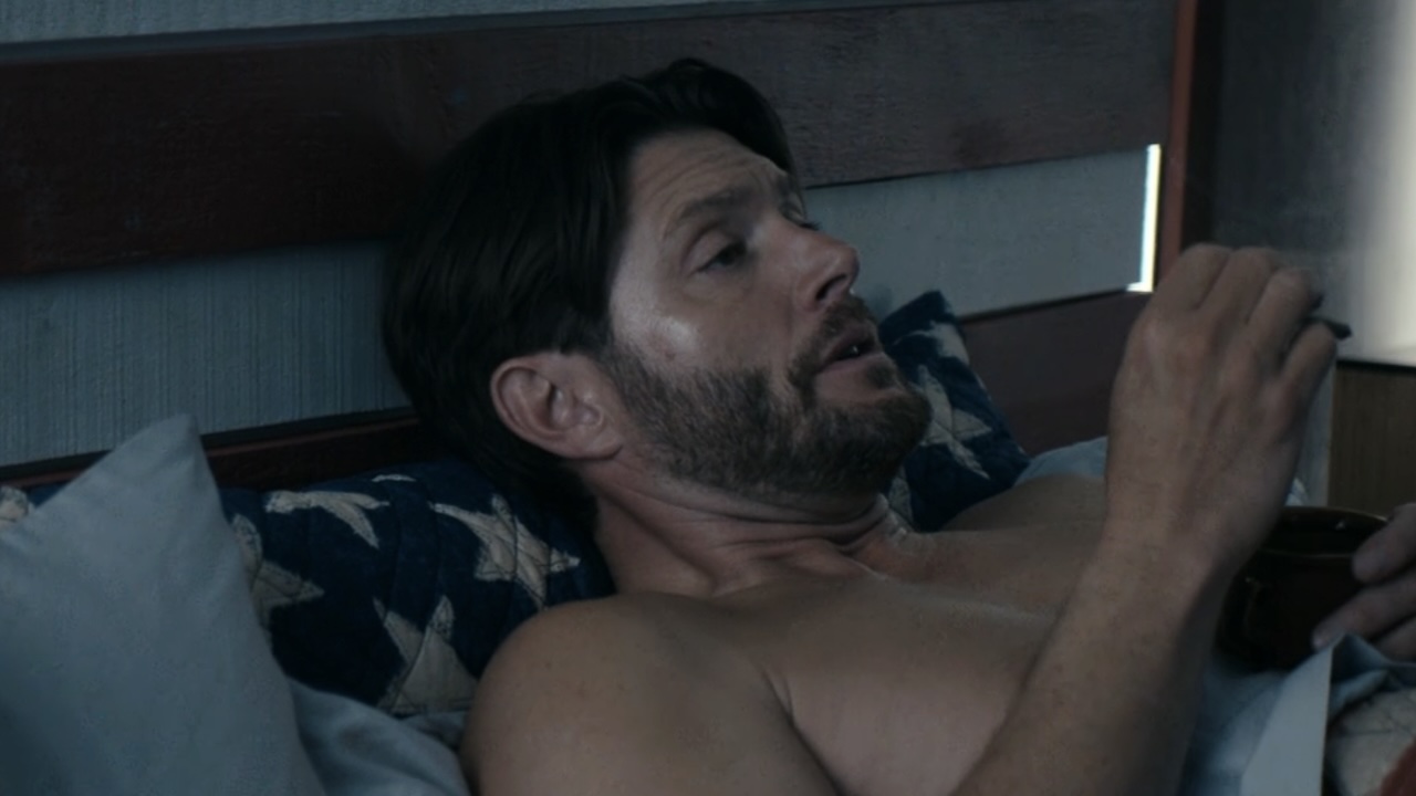 Soldier Boy lying in bed with Firecracker post-coitus in The Boys Season 5