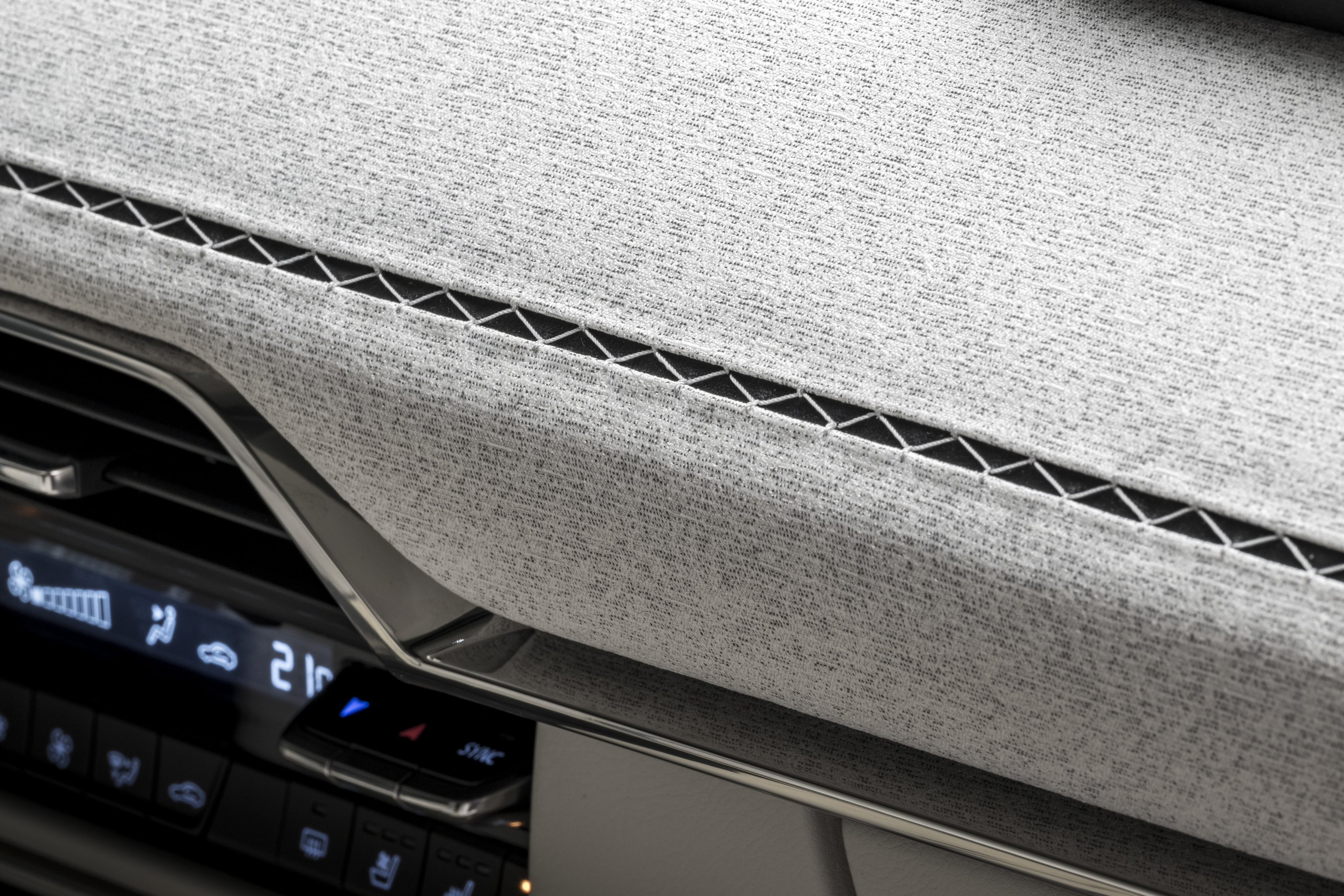 Interior stitching detail from the Mazda CX-60