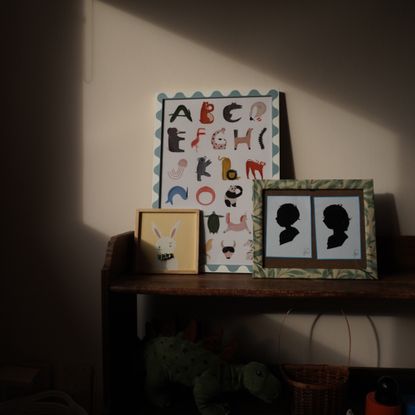 ikea frames with a squiggle design