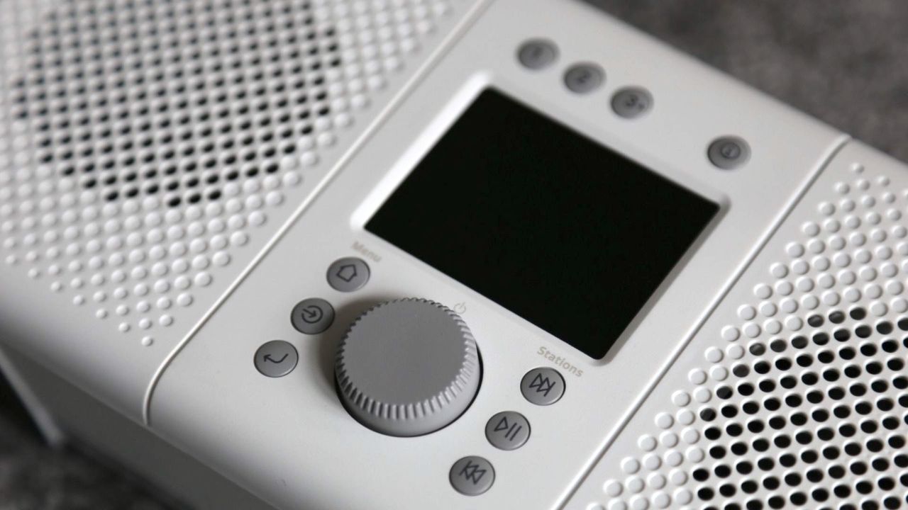 a closeup of the pure elan connect+ dab radio