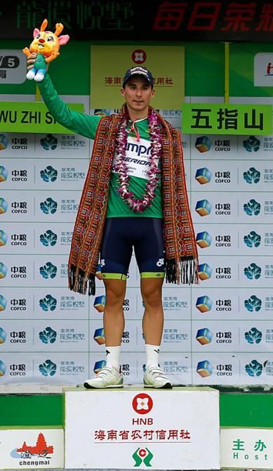 Niccolo Bonifazio (Lampre-Merida) leads the points competition