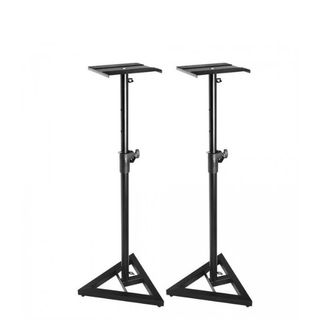 A pair of On Stage studio monitor floor stands