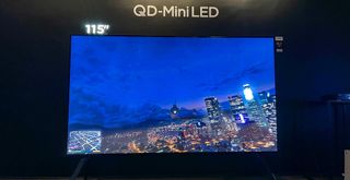 TCL QM89 with GTA V on screen