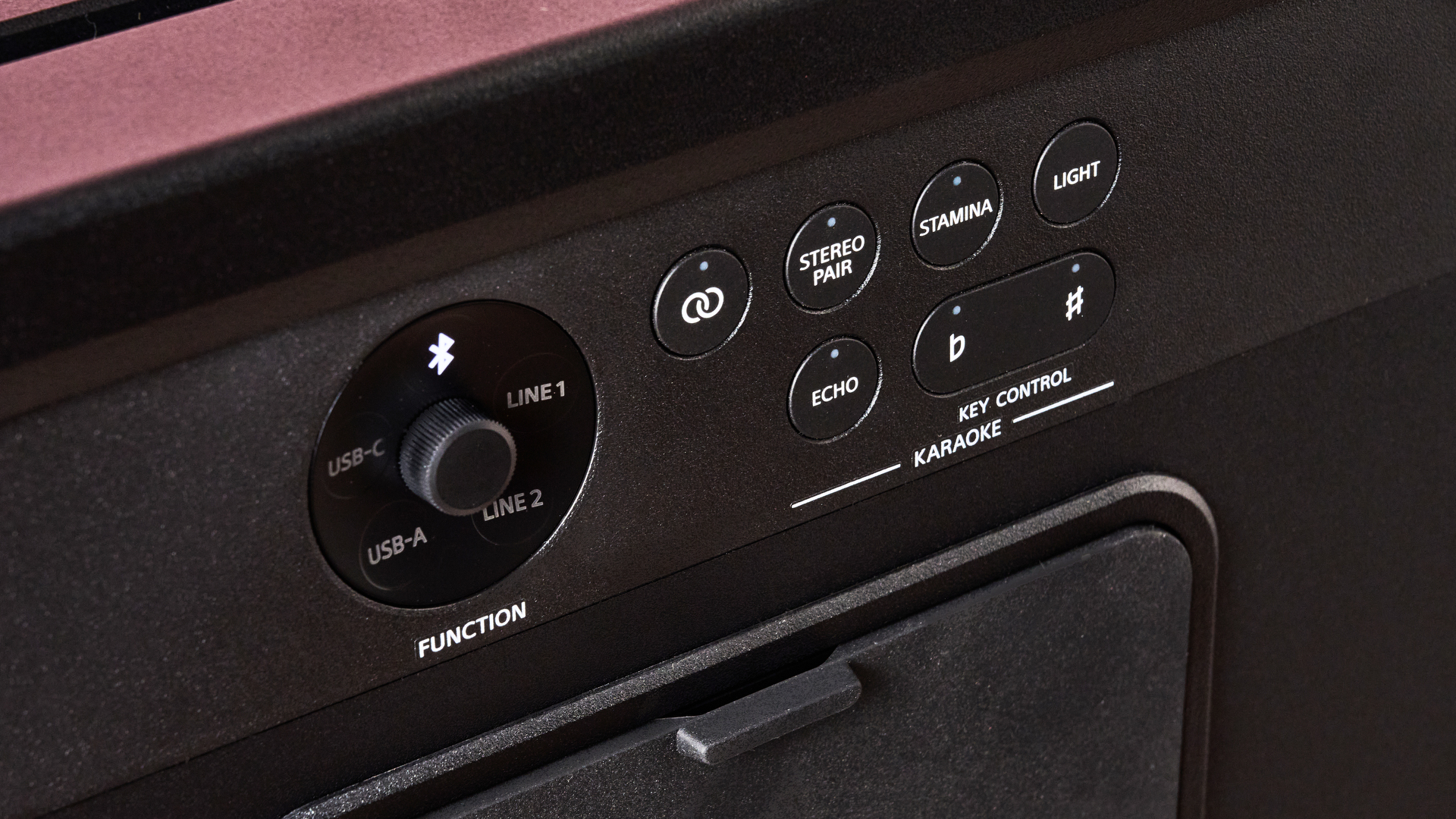Controls on the reverse side of the Sony ULT Tower 5
