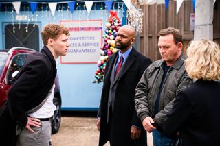 Jay Mitchell talks to Billy Mitchell in EastEnders
