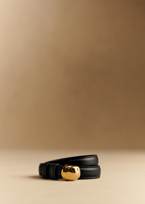 Lisa Belt - Glossy Black - Bovine Leather - S&amp;eacute;zane