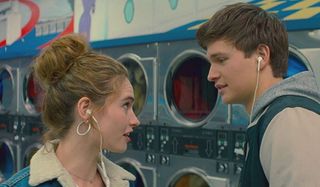 Ansel Elgort as Baby and Lily James as Debora in Baby Driver