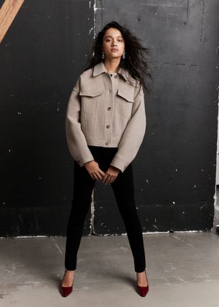 Collared Wool-Blend Jacket