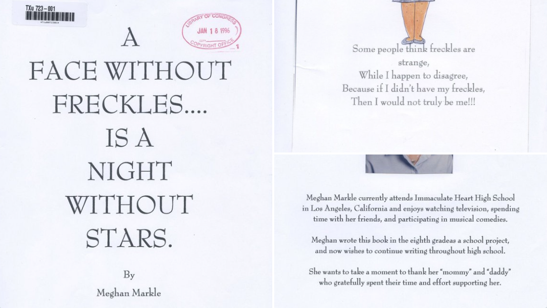 Meghan Markle Wrote Book About Freckles When She Was in Eighth Grade