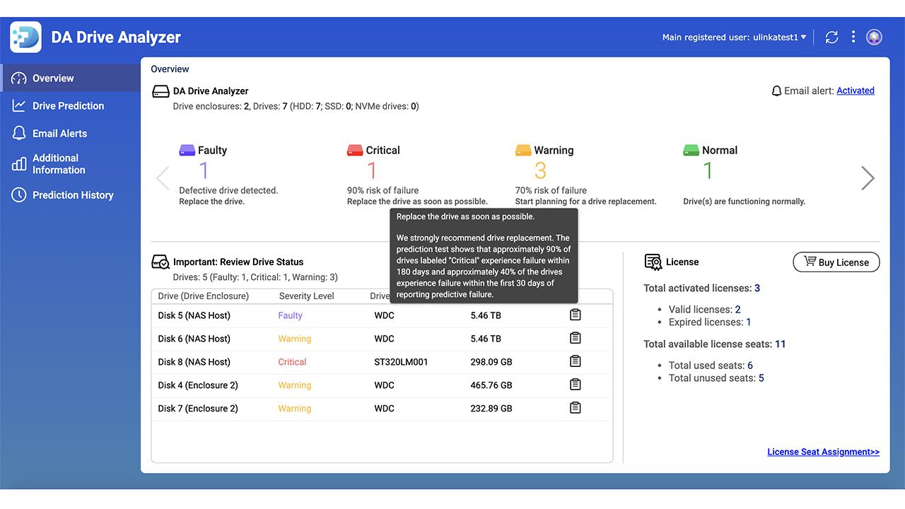 QNAP and ULINK's DA Drive Analyzer