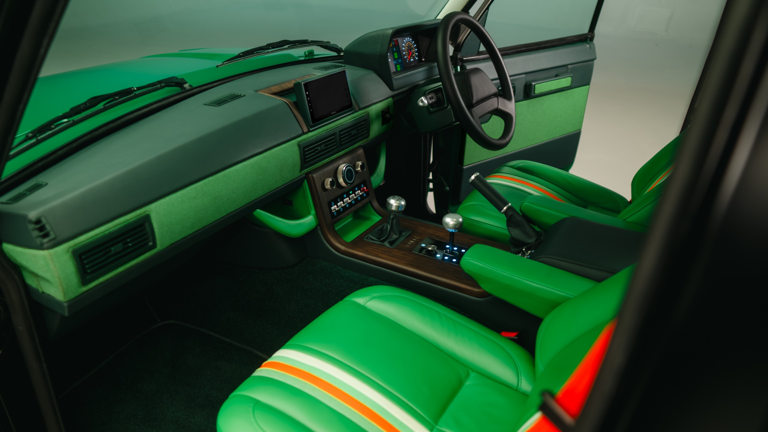 The bespoke Kermit interior