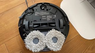 Underside of the Yeedi Mop Station Pro with mops attached