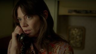 Lio Tipton as Gail Berchtold on the phone in A Friend of the Family