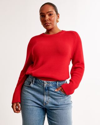 A&f Madeline cotton blend crewneck sweater