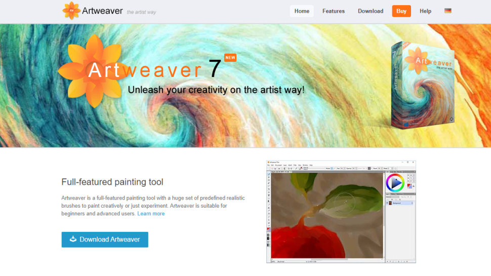 Website screenshot for Artweaver