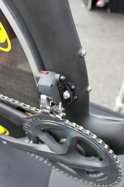 Garmin-Transitions uses Shimano's Dura-Ace Di2 group on its team DA bikes and Felt will spec the electronic group on the 2011 production models.