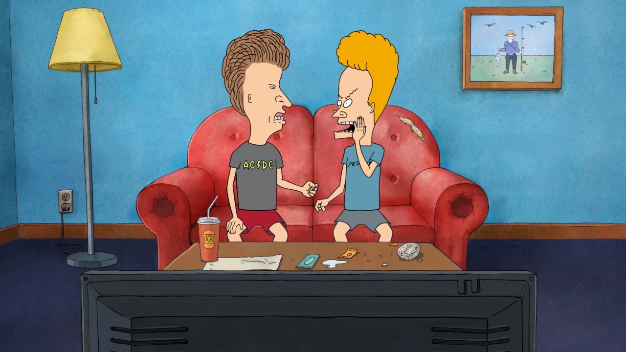 Beavis and Butthead watching TV in Beavis and Butthead