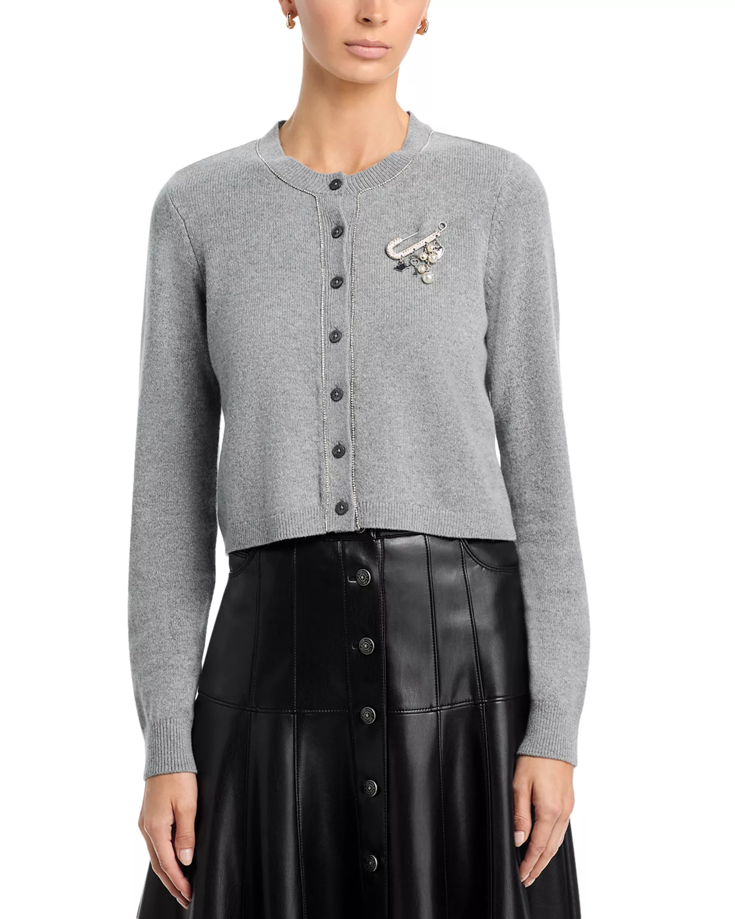 Cinq &amp;agrave; Sept, Allura Rhinestone Pin Cardigan